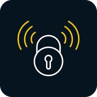 SecureLine Yellow White Vpn Line Yellow White Icon vector