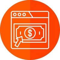 Pay Per click Line Yellow White Icon vector