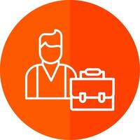 Broker Line Yellow White Icon vector