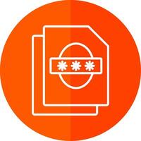 Security File Faceprint Line Yellow White Icon vector
