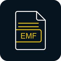 EMF File Format Line Yellow White Icon vector