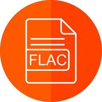 FLAC File Format Line Yellow White Icon vector