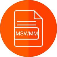 MSWMM File Format Line Yellow White Icon vector