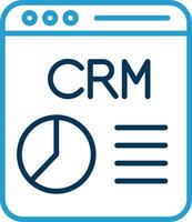 CRM Line Blue Two Color Icon vector
