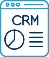 CRM Line Blue Two Color Icon vector