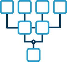 Structure Line Blue Two Color Icon vector