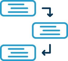 Dependencies Line Blue Two Color Icon vector