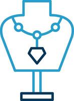 Mannequin Line Blue Two Color Icon vector