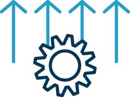 Process Improvement Line Blue Two Color Icon vector