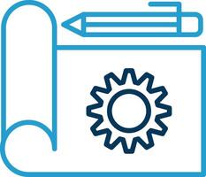 Prototype Line Blue Two Color Icon vector