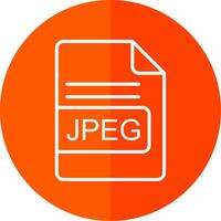 JPEG File Format Line Yellow White Icon vector