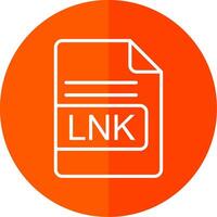 lnk archivo formato línea amarillo blanco icono vector