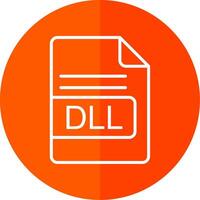 DLL File Format Line Yellow White Icon vector