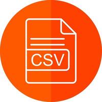 CSV File Format Line Yellow White Icon vector