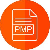 PMP File Format Line Yellow White Icon vector