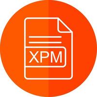 xpm archivo formato línea amarillo blanco icono vector