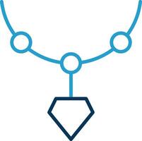 Locket Line Blue Two Color Icon vector