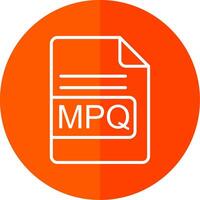 MPQ File Format Line Yellow White Icon vector