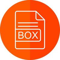 BOX File Format Line Yellow White Icon vector