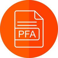 PFA File Format Line Yellow White Icon vector