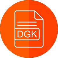 dgk archivo formato línea amarillo blanco icono vector