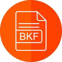 bkf archivo formato línea amarillo blanco icono vector