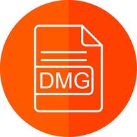 DMG File Format Line Yellow White Icon vector