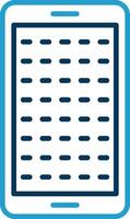 E Learning Line Blue Two Color Icon vector