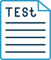 Test Line Blue Two Color Icon vector