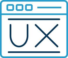 User Experience Line Blue Two Color Icon vector