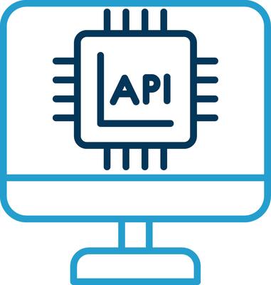 Api Interface Line Blue Two Color Icon