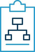 Work Flow Line Blue Two Color Icon vector