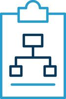 Work Flow Line Blue Two Color Icon vector