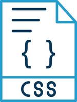 CSS Line Blue Two Color Icon vector