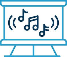 Music Class Line Blue Two Color Icon vector