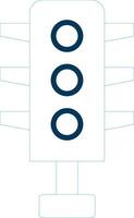Traffic Light Line Blue Two Color Icon vector
