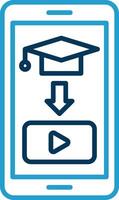 Educational Line Blue Two Color Icon vector