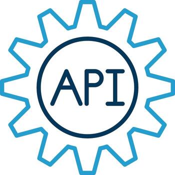 Api Line Blue Two Color Icon vector