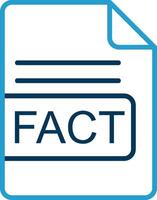 FACT File Format Line Blue Two Color Icon vector