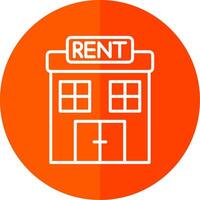 Renting Line Yellow White Icon vector