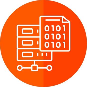 Binary Code Line Yellow White Icon vector