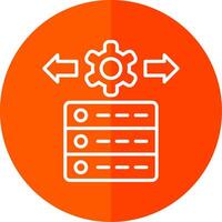 Data Management Line Yellow White Icon vector