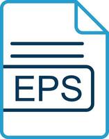 eps archivo formato línea azul dos color icono vector