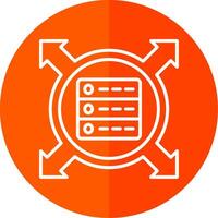 Data Driven Line Yellow White Icon vector