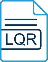 LQR File Format Line Blue Two Color Icon vector