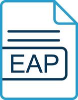 EAP File Format Line Blue Two Color Icon vector