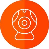 Web camera Line Yellow White Icon vector
