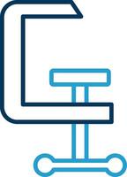 Clamp Line Blue Two Color Icon vector