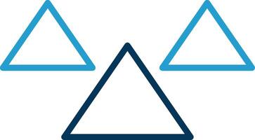 Triangles Line Blue Two Color Icon vector