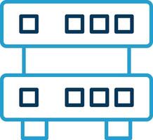 Data Quality Line Blue Two Color Icon vector